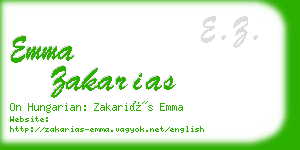 emma zakarias business card